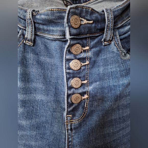 Judy Blue Womens Trouser Flare Button Fly Distressed Jeans. Size 9/29 - Picture 3 of 9